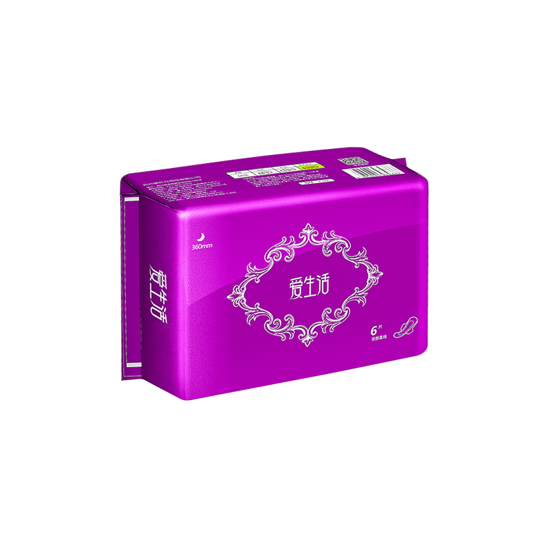 (택포)-생리대 360mm*6p 50개 (쿠폰300) 紫色卫生巾加长50个