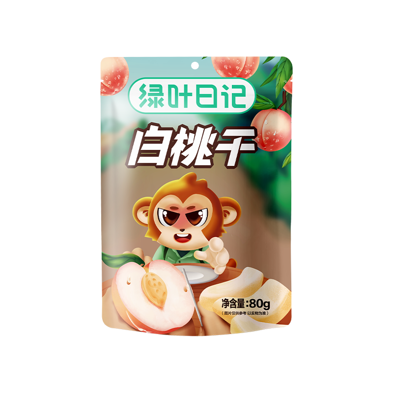 록엽 백도 75g   绿叶日记白桃干75g
