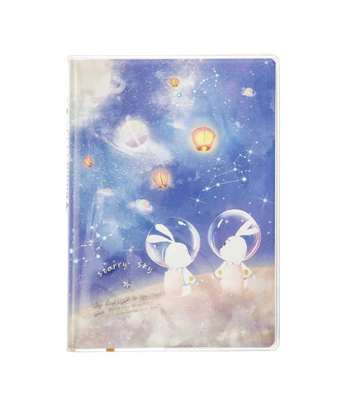 록엽 고무 커버 별빛 만유     36K128张胶套本 星空漫游