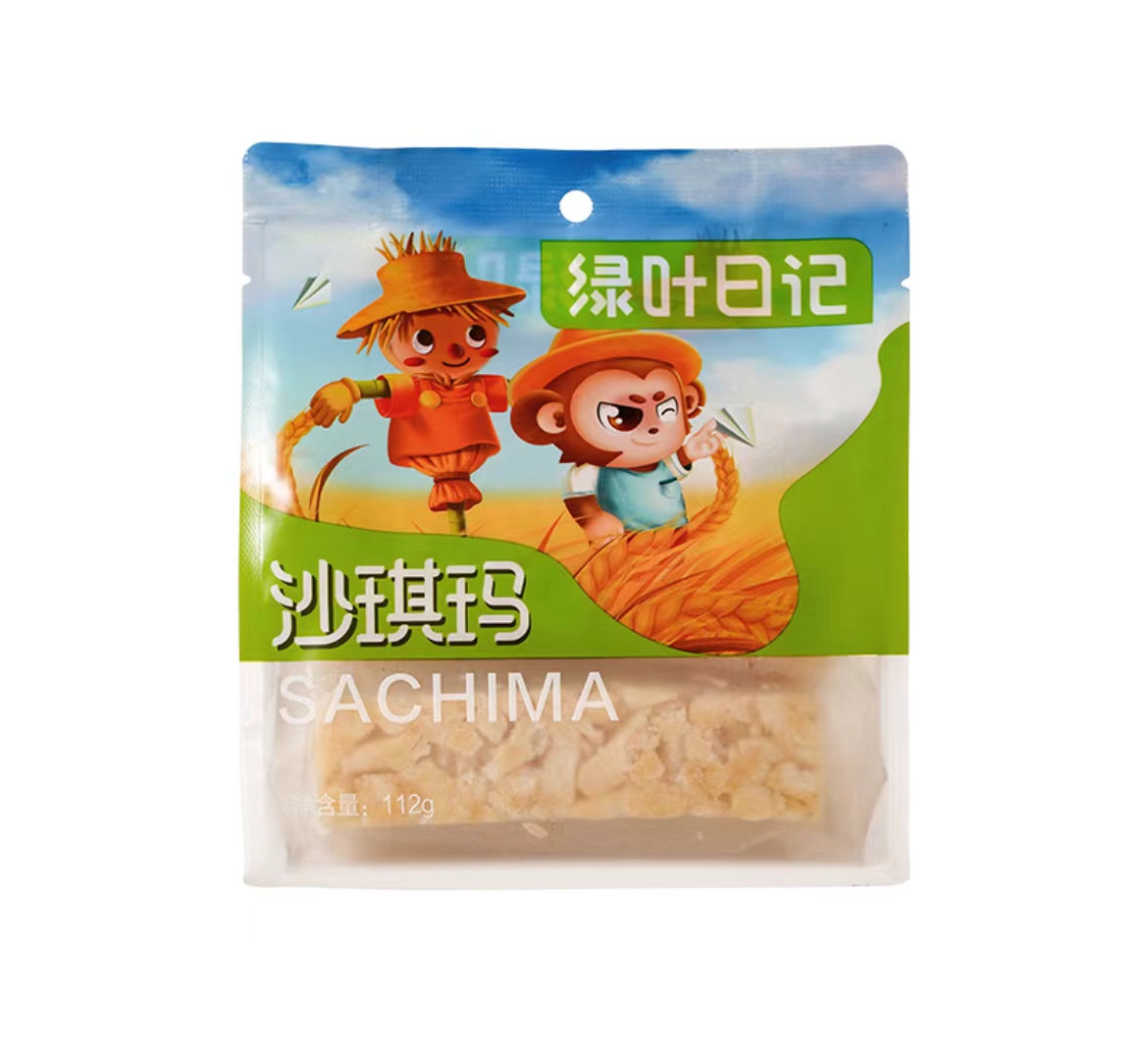 록엽 사치마 계란맛  绿叶日记沙琪玛鸡蛋味112g（绿叶美食）（24新品）